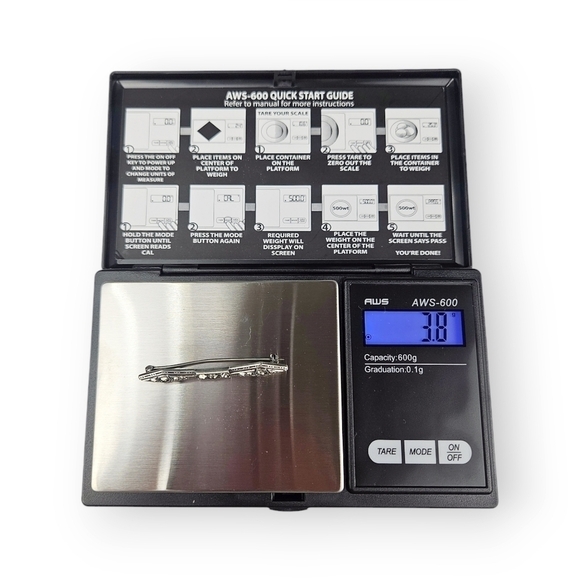 Antique Art Deco Sterling Brooch Yellow Rhinestone Goldstein Co 925 Silver Vtg - Picture 11 of 11